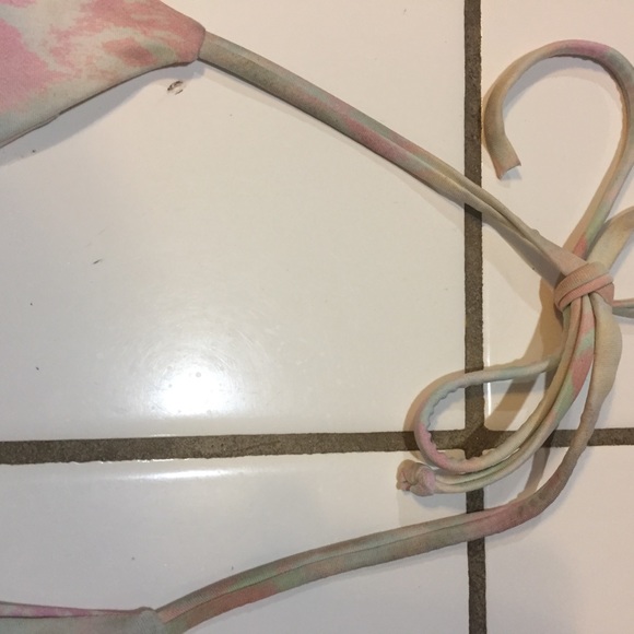 Stone Fox swim triangle bikini top. Small. Pastels - Picture 14 of 14